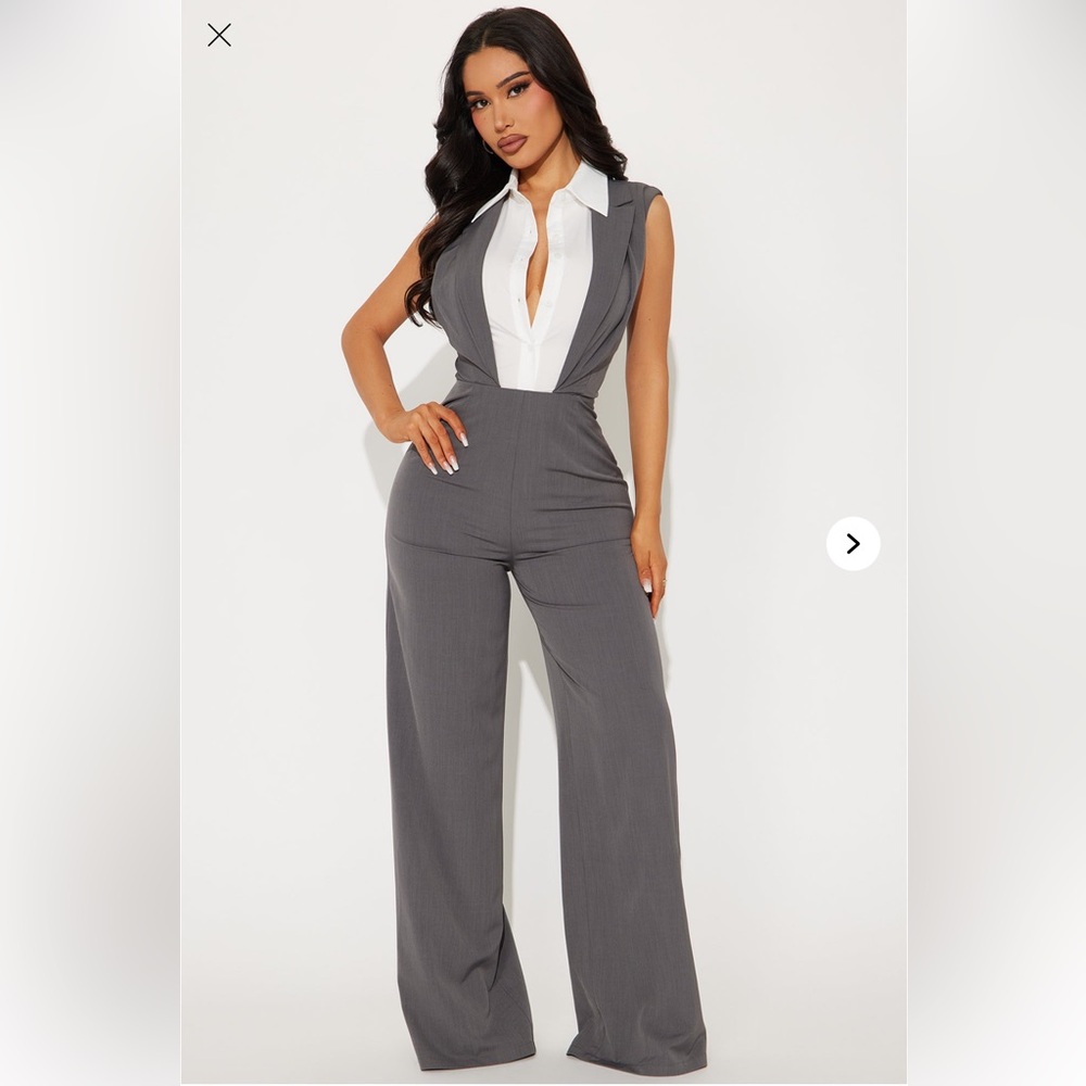 Elegant Gray Women's Jumpsuit Fashion Nova
